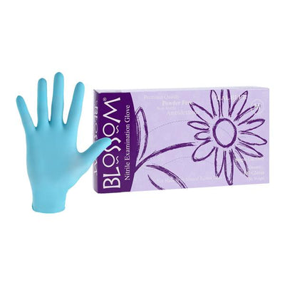 Blossom/Mexpo -Blossom Nitrile Exam Gloves Medium Teal Blue Non-Sterile, 10 BX/CA BM 45227-N-PF