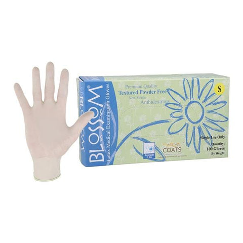 Blossom/Mexpo -Blossom COATS Latex Exam Gloves Small Light Green Non-Sterile, 10 BX/CA BM 68896-C-LTX-PF