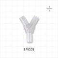 Y Connector, Tubing Ports, Natural - Fits 5/16 inch ID Tubing (0.313 inch, 7.94 mm) - 218252