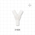 Y Connector, Barbed Natural - Fits 5/16 inch ID Tubing (0.312 inch, 7.94 mm) - 21826