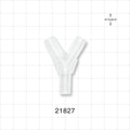 Y Connector, Barbed, Natural - Fits 5/16 inch ID Tubing (0.313 inch, 7.94 mm) - 21827