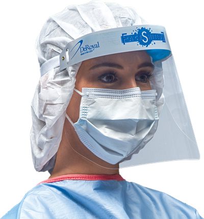 DEROYAL FACESHIELDZ™ HALF FACE SHIELD (PACKAGING - CASE OF 50)