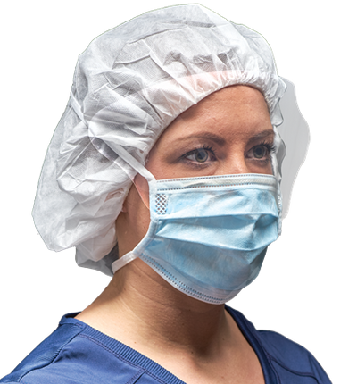 DEROYAL FACE MASK WITH SPLASH SHIELDZ™ PROCEDURE MASK WITH EAR LOOPS AND ULTRACLEAR™ SHIELDZ™ (PACKAGING - CR) (QUANTITY - 100/CS)