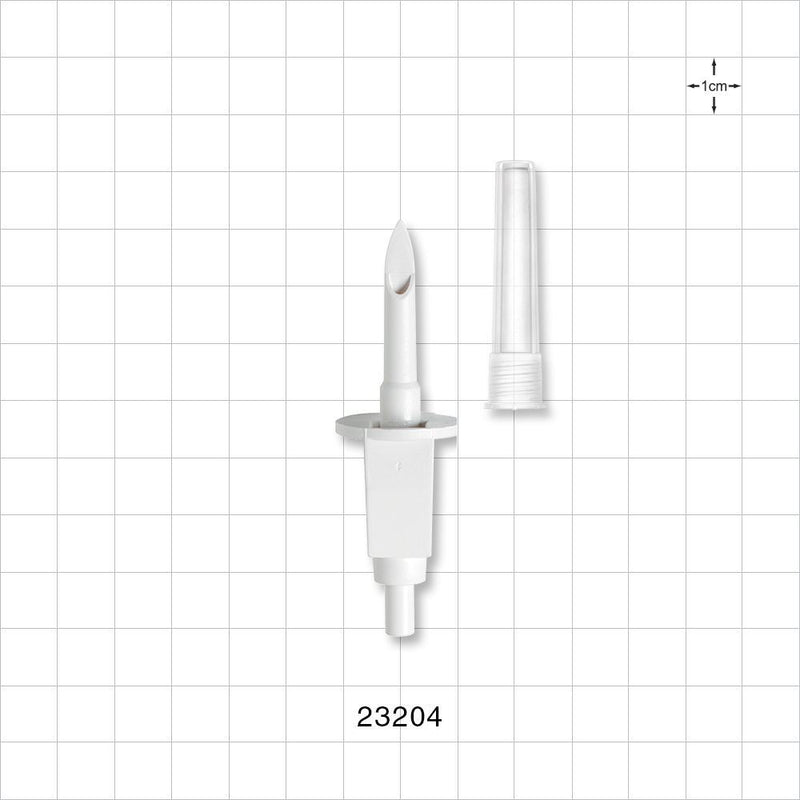 Spike, Non-Vented, with Vented Cap - Fits 0.189 inch ID x 0.268 inch OD Tubing (4.8 mm x 6.8 mm) - 23204
