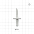 Spike, Non-Vented, Barb Connector - Fits 1/4 inch ID Tubing (0.25 inch, 6.35 mm) - 23253