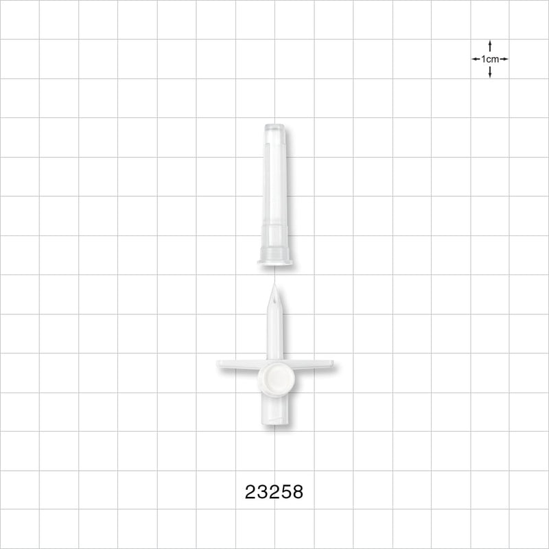 Mini Transfer Spike, Vented with Non-Vented Cap, Female Luer Lock -  - 23258