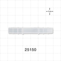 Straight Connector, Barbed, Natural - Fits 5/16 inch ID Tubing (0.313 inch, 7.94 mm) - 25150