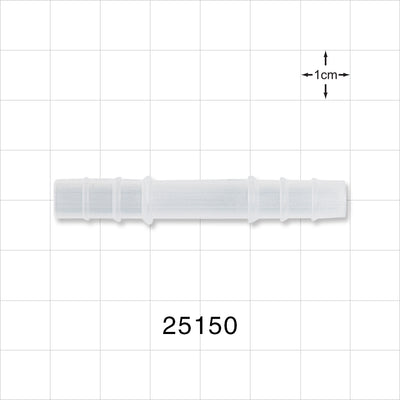 Straight Connector, Barbed, Natural - Fits 5/16 inch ID Tubing (0.313 inch, 7.94 mm) - 25150