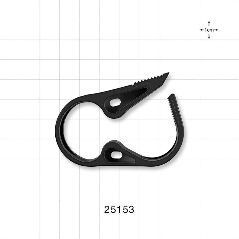 Pinch Clamp, Ratchet-Style, Black - Fits 3/4 inch OD Tubing (0.75 inch, 19.1 mm) - 25153