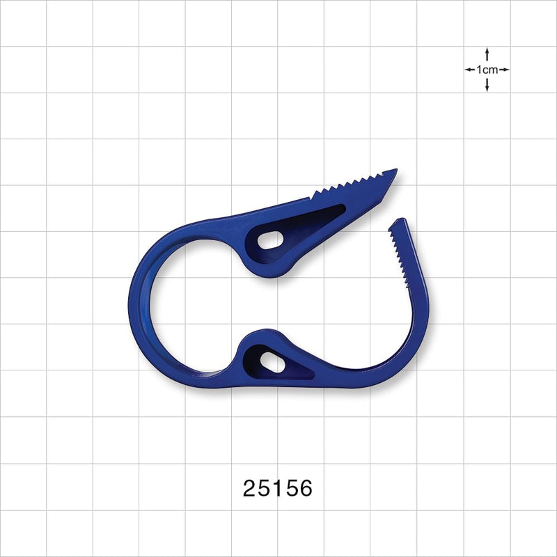 Pinch Clamp, Ratchet-Style, Blue - Fits 3/4 inch OD Tubing (0.75 inch, 19.1 mm) - 25156