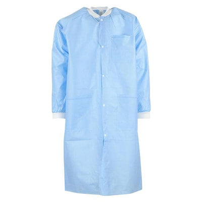 Maxcare Products, LLC ValuMax Extra-Safe Protective Lab Coat 3 Layer SMS Small Medical Blue 10/Pk, 5 PK/CA - 3660MBS