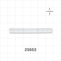 Straight Connector, Barbed, Natural - 1/4 inch OD (0.25 inch, 6.35 mm) - 25653