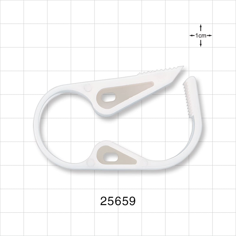 Pinch Clamp, Ratchet-Style, White - Fits 3/4 inch OD Tubing (0.75 inch, 19.1 mm) - 25659