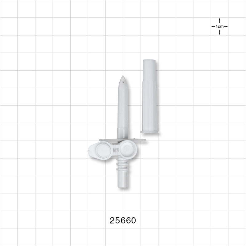 Spike, Vented, with Vented Cap - 0.15 inch - 0.157 inch ID/0.217 inch OD (3.8 mm - 4 mm/5.5 mm) - 25660