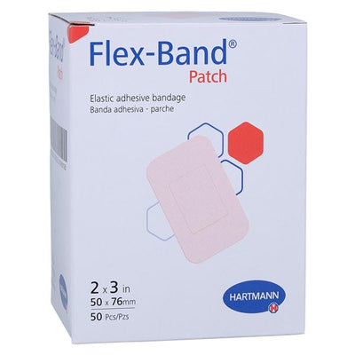 Hartmann USA -Flex-Band Patch Bandage Fabric 2x3" Flesh Sterile 50/Box, 24 BX/CA 46130000