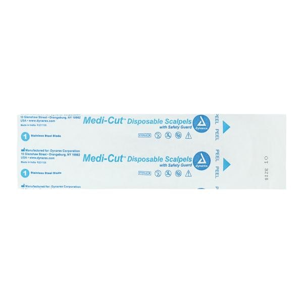 Dynarex Corporation  Medicut Disposable Surgical Scalpel #15 Stainless Steel Blade Sterile, 10 EA/BX- 4115