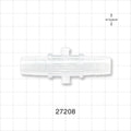 Straight Connector, Barbed, Female Luer Lock Side Port, Natural - Fits 1/2 inch ID Tubing (0.5 inch; 12.7 mm) - 27208