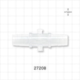 Straight Connector, Barbed, Female Luer Lock Side Port, Natural - Fits 1/2 inch ID Tubing (0.5 inch; 12.7 mm) - 27208