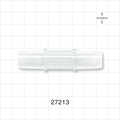 Straight Connector, Barbed, Natural - Fits 1/2 inch ID Tubing (0.5 inch, 12.7 mm) - 27213
