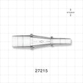 Straight Connector, Reducer, Barbed, Natural - Fits 1/2 inch x 1/4 inch ID Tubing (0.5 inch x 0.25 inch, 12.7 mm X 6.35 mm) - 27215