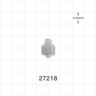 Threaded Connector, Male Luer Lock, Natural - 1/4"-28 UNF - 27218