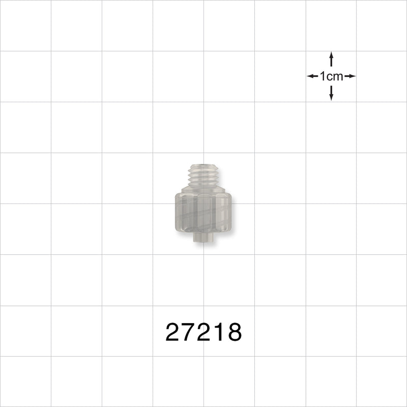 Threaded Connector, Male Luer Lock, Natural - 1/4"-28 UNF - 27218