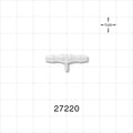 T Connector, Reducer, Barbed, White - Fits 1/8 inch ID Tubing x 1/16 inch ID Tubing (0.125 inch x 0.063 inch,  3.18 mm x 1.59 mm) - 27220
