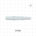 Straight Connector, Reducer, Barbed, Clear - Fits 1/4 inch x 3/16 inch ID Tubing (0.25 inch x 0.188 inch, 6.35 mm x 4.76 mm) - 27230