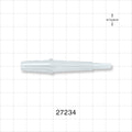 Straight Connector, Reducer, Barbed, Male Luer Slip, Natural - Fits 1/4 inch ID Tubing (0.25 inch, 6.35 mm) - 27234