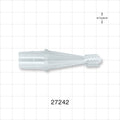 Straight Connector, Reducer, Barbed, Male Luer Lock, Clear - Fits 1/2 inch ID Tubing (0.5 inch, 12.7 mm) - 27242