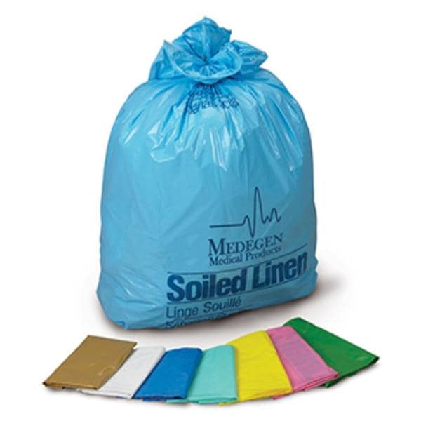 Medegen Medical Products, LLC -Laundry/Linen Bag 16mic 38x46" Yellow/Black Star Seal HDPE Film Soiled Linen Non-Sterile Coreless Roll 25/Roll 10 Rolls 25x10/Case MDG RS384616Y