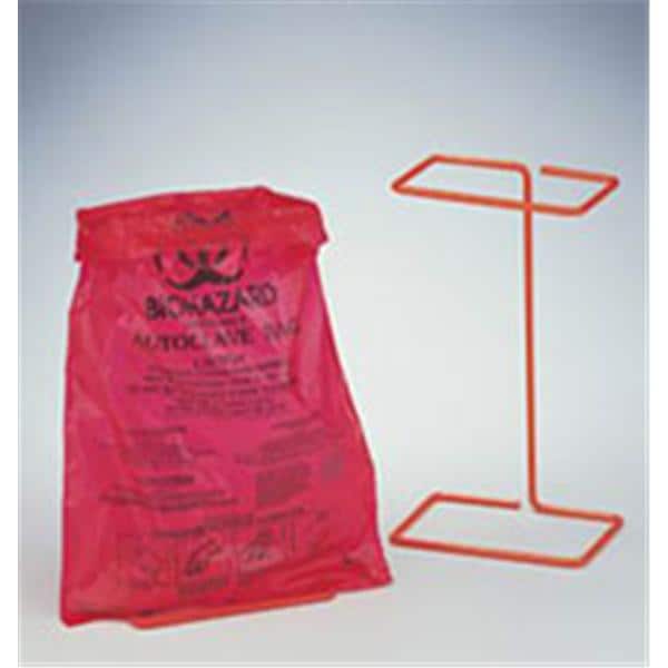 Bel-Art Products -Biohazard Bag 0.72mil 8.5x11" Red Flap Closure HDPE Symbol Autoclavable Disposable With Indicator 100/Box F131660000