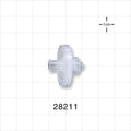 Hydrophobic Filter, Female Luer Lock Inlet, Male Luer Lock Outlet - 17 mm; 0.45 micron - 28211
