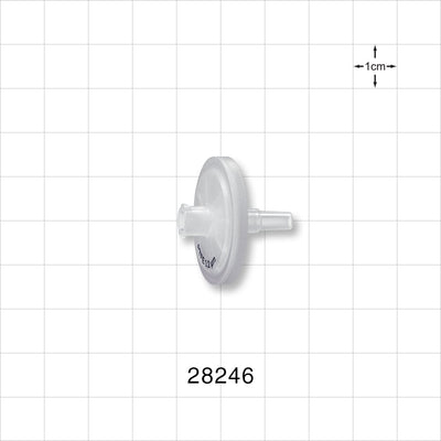 Hydrophobic Filter, Female Luer Lock Inlet, Male Luer Slip Outlet - 25 mm; 0.2 micron - 28246