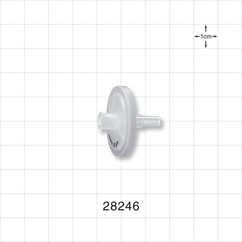 Hydrophobic Filter, Female Luer Lock Inlet, Male Luer Slip Outlet - 25 mm; 0.2 micron - 28246