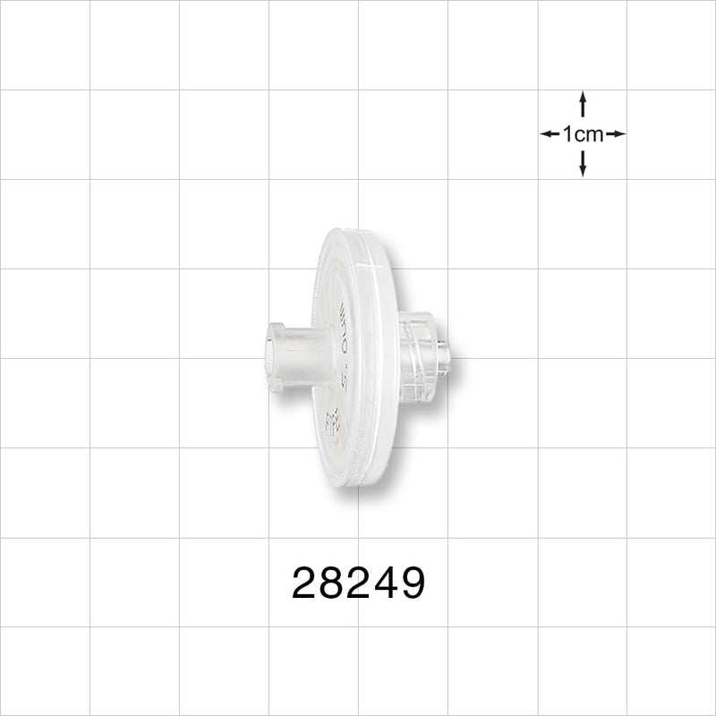 Hydrophobic Filter, Female Luer Lock Inlet, Male Luer Lock Outlet - 25mm; 5 Micron - 28249