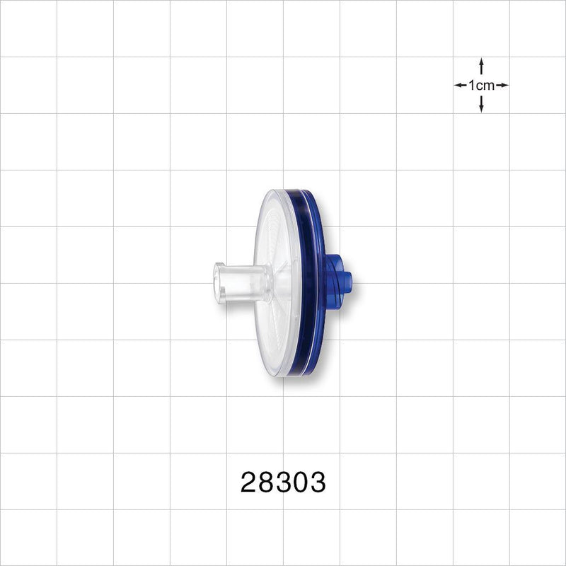 Minisart High Flow Hydrophilic Filter, Female Luer Lock Inlet, Male Luer Lock Outlet - 28 mm; 0.22 micron - 28303