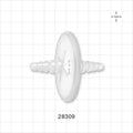 Sartopore Air Midisart Hydrophobic Filter, Stepped Barb - 64 mm; 1/4 inch - 1/2 inch Hose Barb (0.25 inch - 0.5 inch, 6.35 mm - 12.7 mm); 0.2 micron - 28309