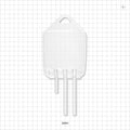 Flexboy 2D Bag Chamber, 3 Tube Ports, Non-Sterile - 50 ml; 2 Tubes 1/4 inch ID x 5/16 inch OD; 1 Tube 3/16 inch ID x 1/4 inch OD - 28601