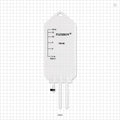 Flexboy 2D Bag Chamber, 2 Tube Ports, Non-Sterile - 150 ml; 2 Tubes 1/4 inch ID x 5/16 inch OD; 1 Tube 3/16 inch ID x 1/4 inch OD Plugged Port - 28603