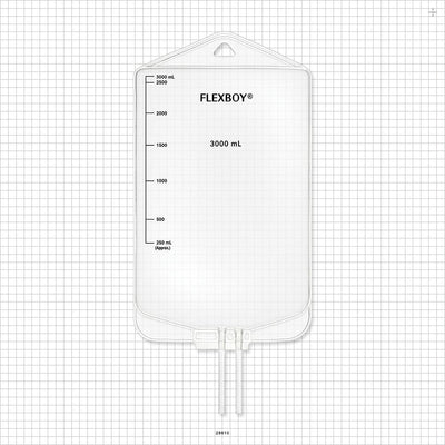 Flexboy 2D Bag Chamber, 2 Tube Ports, Non-Sterile - 3 Liter; 2 Tubes 1/4 inch ID x 5/16 inch OD - 28610