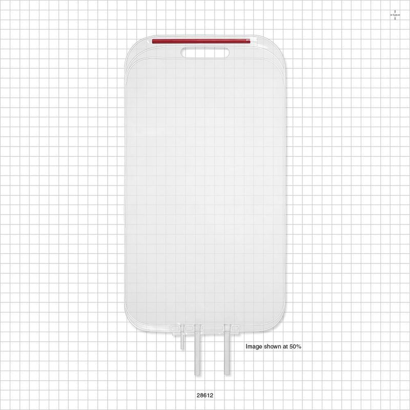 Flexboy 2D Bag Chamber, 3 Tube Ports, Non-Sterile - 10 Liter; 2 Tubes 3/8 inch ID x 15/32 inch OD; 1 Tube 3/16 inch ID x 1/4 inch OD - 28612
