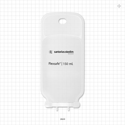 Flexsafe 2D Bag Chamber, 2 Ports, Non-Sterile - 150 ml; Both Ports Fit 1/8 inch ID Tubing (0.125 inch, 3.18 mm) - 28630