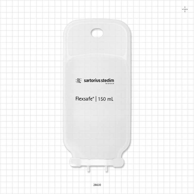 Flexsafe 2D Bag Chamber, 2 Ports, Non-Sterile - 150 ml; Both Ports Fit 1/8 inch ID Tubing (0.125 inch, 3.18 mm) - 28630