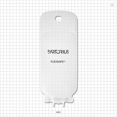 Flexsafe 2D Bag Chamber, 2 Ports, Non-Sterile - 250 ml; Both Ports Fit 1/8 inch ID Tubing (0.125 inch, 3.18 mm) - 28631