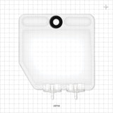 2D Bag Chamber, 2 Ports, Non-Sterile - 50 ml; Both Ports Fit 1/8 inch ID Tubing (0.125 inch, 3.18 mm) - 28700