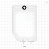 2D Bag Chamber, 2 Ports, Non-Sterile - 250 ml; Both Ports Fit 1/8 inch ID Tubing (0.125 inch, 3.18 mm) - 28702