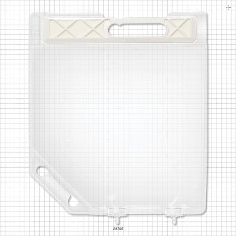 2D Bag Chamber, 2 Ports, Non-Sterile - 2 Liter; Both Ports Fit 1/4 inch ID Tubing (0.25 inch, 6.35 mm) - 28705