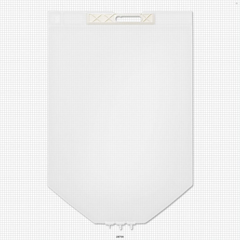 2D Bag Chamber, 3 Ports, Non-Sterile - 50 Liter; 2 Ports Fit 3/8 inch ID Tubing (0.375 inch, 9.53 mm); 1 Port Fits 1/8 inch ID Tubing (0.125 inch, 3.18 mm) - 28709