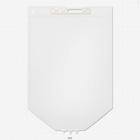 2D Bag Chamber, 3 Ports, Non-Sterile - 50 Liter; 2 Ports Fit 3/8 inch ID Tubing (0.375 inch, 9.53 mm); 1 Port Fits 1/8 inch ID Tubing (0.125 inch, 3.18 mm) - 28709